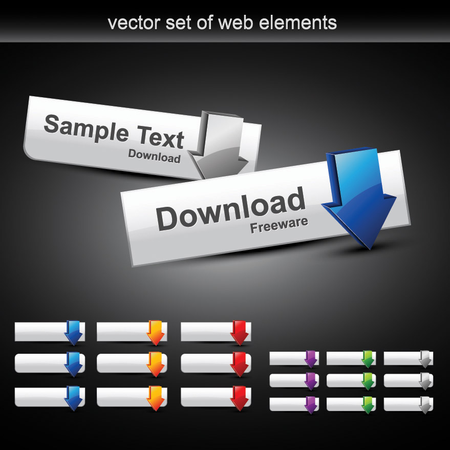 free vector Web design module button vector